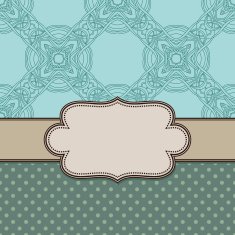 Vintage vector flower frame N199