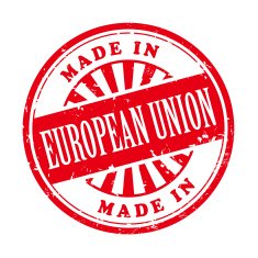 made in European Union grunge rubber stamp N2