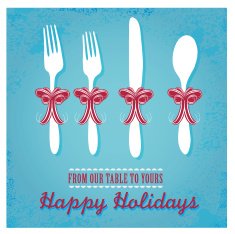 Food and drink themed Holiday greeting design N2