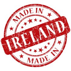 Made In Ireland red stamp