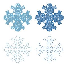 Grunge Snowflakes - set 08 of 09
