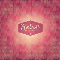 Pink Textured and colorful retro triangle background