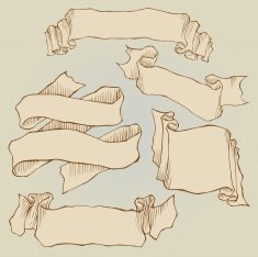 Hand Drawn Ribbon Set N3
