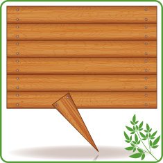 Speech bubble Wooden board N8