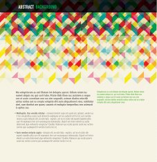Retro Presentation template with sample text multi color top border