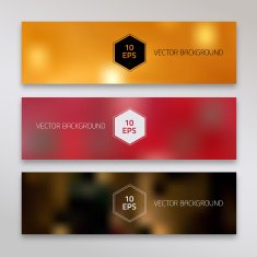 Abstract blurred banners