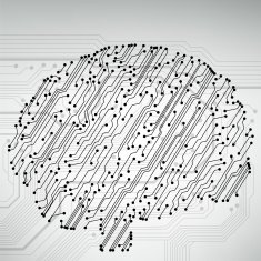 Circuit board computer brain Vector illustration N42