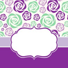 Purple & mint green invitation card N2