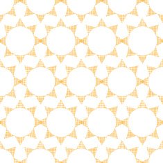 Abstract textile golden suns geometric seamless pattern background