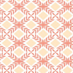 Peach orange argyle retro seamless pattern background