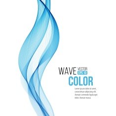 Abstract background with blue wave Vector illustration N4
