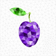Geometric blue plum