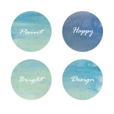 Set of circle banners Vector illustration white and blue light
