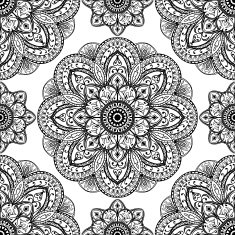 Vector ornate pattern of mandalas