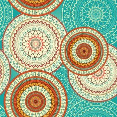 Seamless background with circular ornaments N3