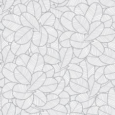 Vector line art grey leaves texture seamless
