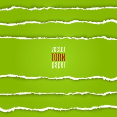 Green torn paper N2