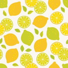 Seamless pattern with lemons and limes N2