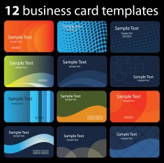 Set of Colorful Business Card Backgrounds