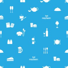 restaurant and pub seamless pattern eps10 N2