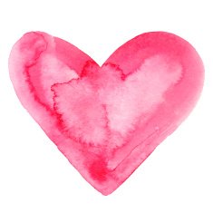Watercolor red heart icon N2