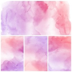 Set of Colorful water color painting background N427