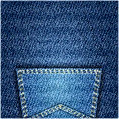 Blue back jeans pocket realistic denim texture N2
