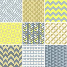 Seamless patterns set - simple geometry