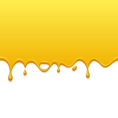 Yellow drips on white back Paint or honey drops N2