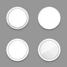 Vector circle white buttons N2