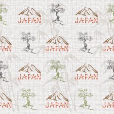 Abstract seamless background with Japan symbols N2