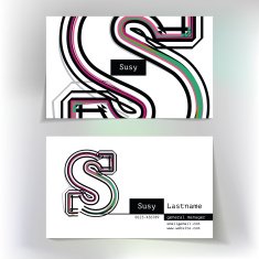 Business card design with letter S N2
