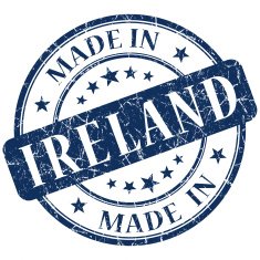 Made In Ireland blue stamp