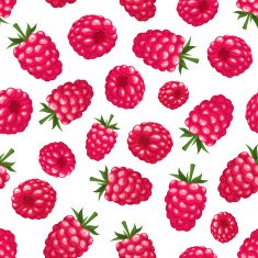 Seamless background with raspberry Vector illustration N2