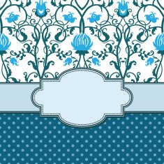 Vintage vector flower frame N200