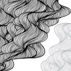 Abstract hand drawn waves background N2