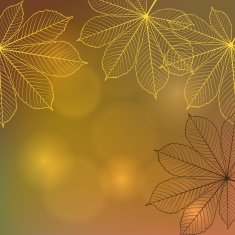 Background with falling autumn leaves Vector illustration N2