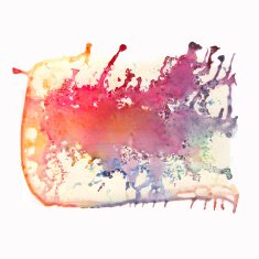 Watercolor abstract spot isolated