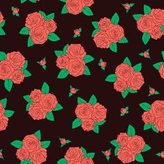 bouquets of roses Seamless pattern N3