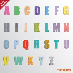 Alphabet leather texture skin set(CAPS) N2
