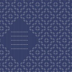 Text frame Traditional Japanese Embroidery Ornament with rhombs Seamless pattern N2