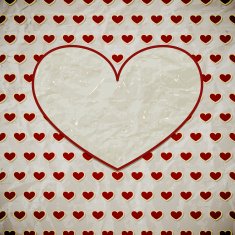 vector vintage valentines' greeting card with hearts