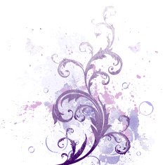 Grunge Swirls with butterfly and splats