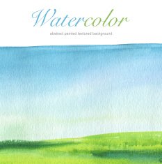 Abstract watercolor hand painted landscape background Textured paper