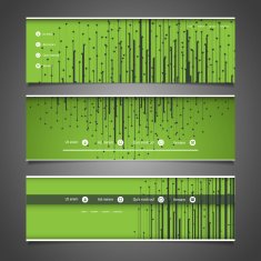Web Design Elements - Header Designs with Stars N2