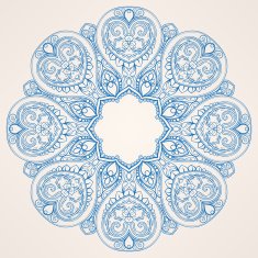 round blue pattern N3