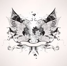 Grunge heraldic vintage design