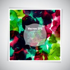 Watercolor majestic business card template
