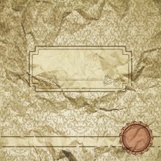 Vintage frame on old paper