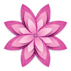 Flower origami recycled paper craft N3